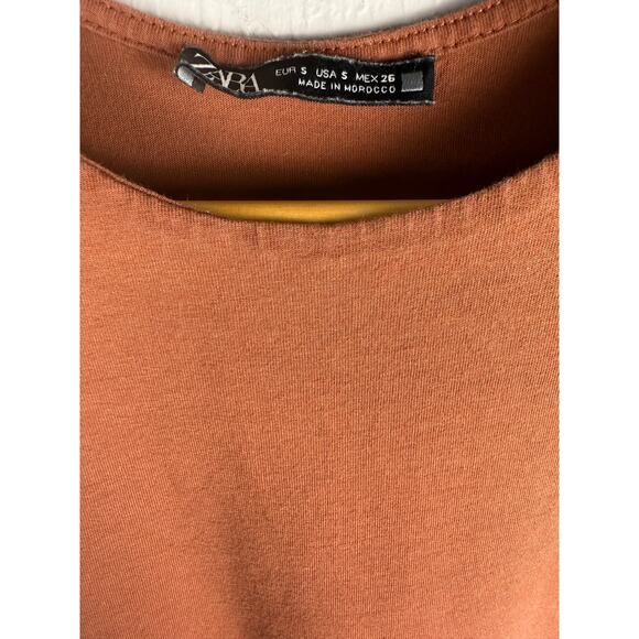 Zara Sleeveless Racerback Knit Maxi Dress Brown Size Small - Picture 11 of 11